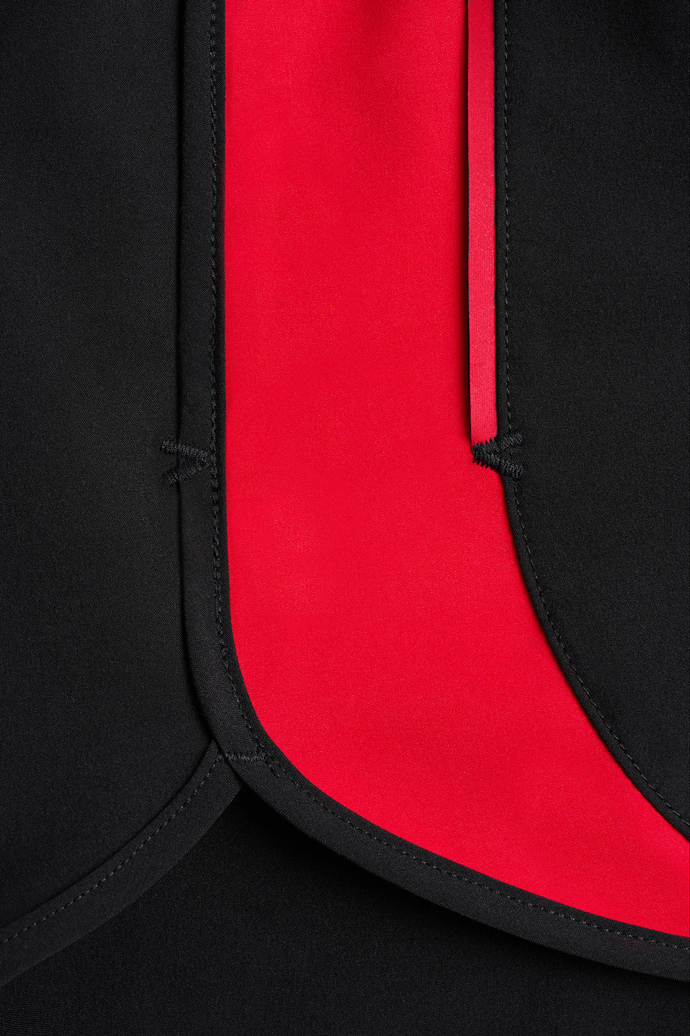 2in Paneled Training Shorts, Black/Team Red - Image 4